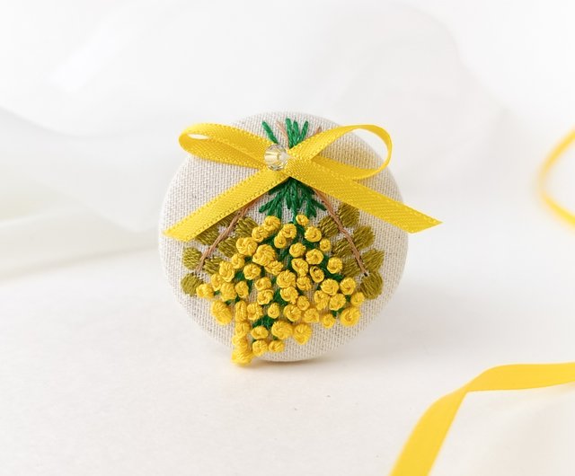 ミモザ 春デザイン ハート ヘアゴム ミモザ 春デザイン ハート ヘアゴム ヘアアクセサリー資材 の