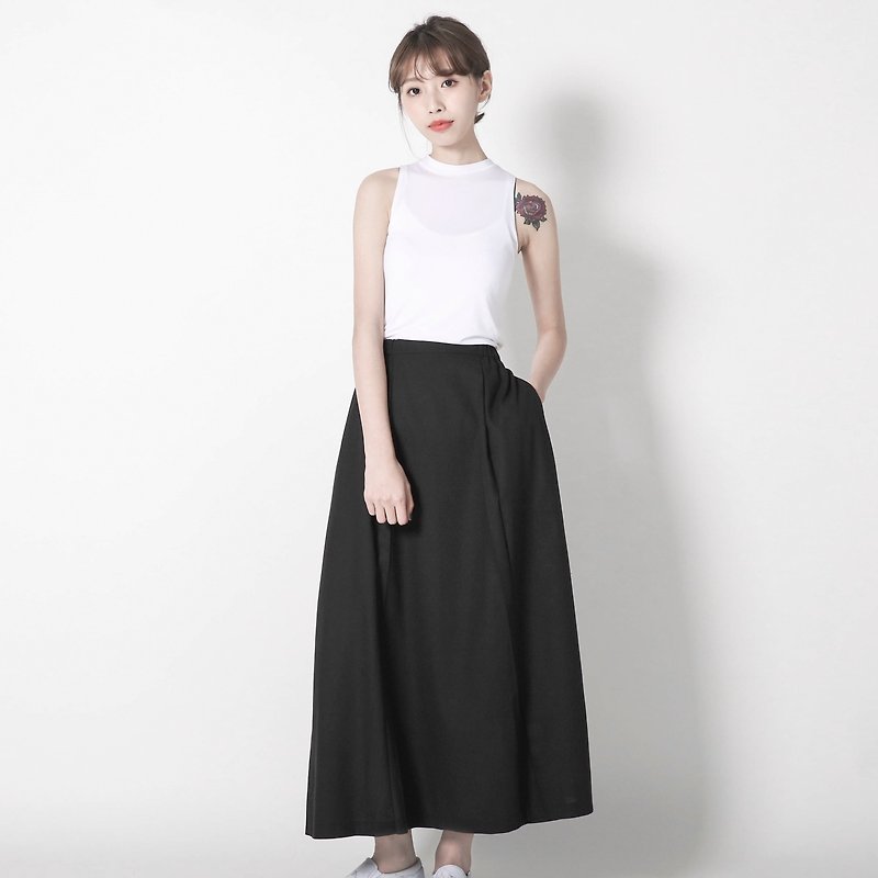 SU: MI said Hacienda rural cotton and linen dress _7SF152_ black - Skirts - Cotton & Hemp Black