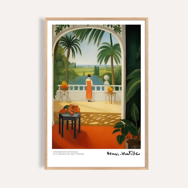 橘光午後的遙望 Orange Light Reverie / 馬諦斯風格現代插畫掛畫 - 海報/掛畫/掛布 - 紙 
