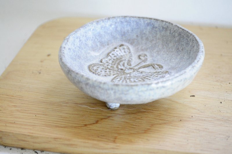 little butterfly bowl - 茶壺/茶杯/茶具 - 瓷 白色