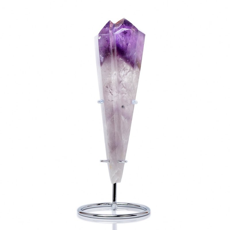 【正佳珠寶】紫水晶 頂級雙尖金字塔權杖紫晶 435g 紫水晶擺件 - 其他 - 半寶石 多色