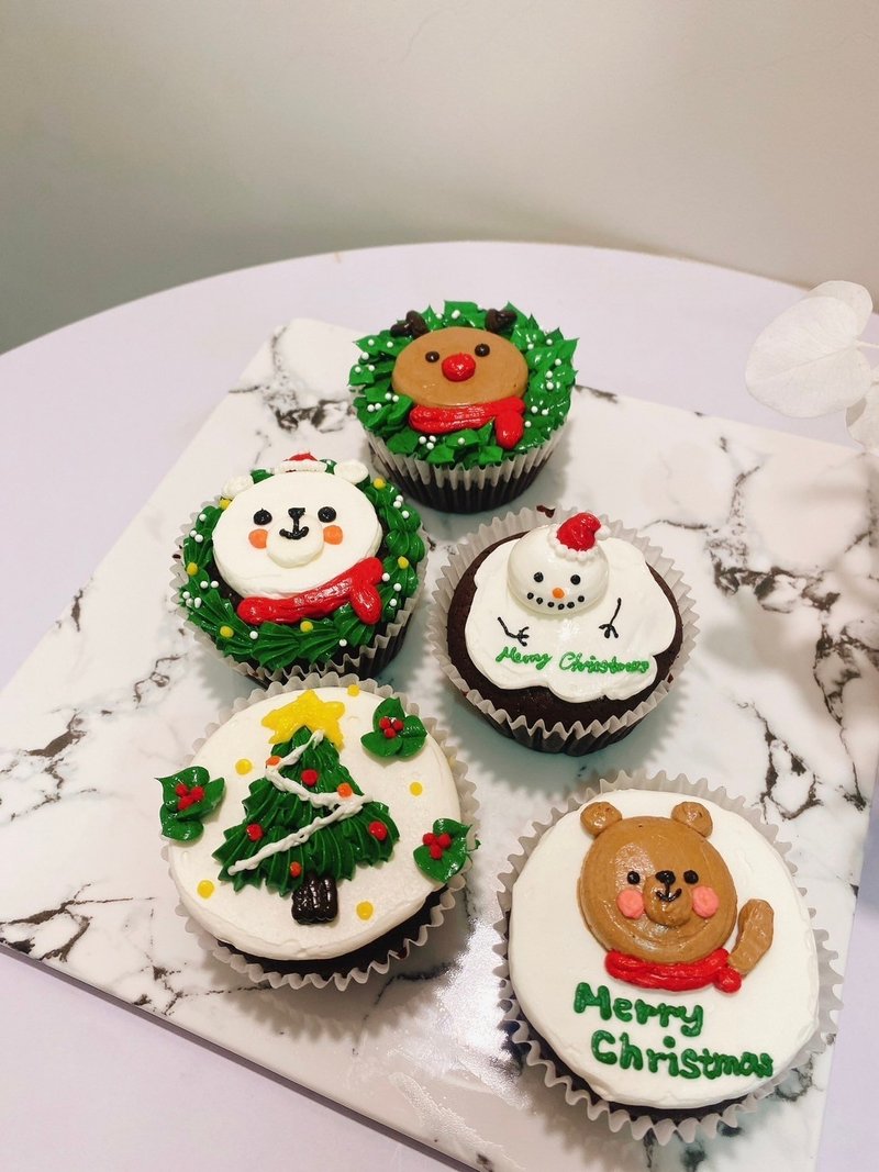 宅配款 聖誕節裝飾 布朗尼杯子蛋糕 客製化 造型杯子蛋糕 鑠甜點 - 蛋糕/甜點 - 新鮮食材 