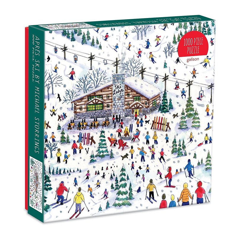 galison | Art puzzle 1000 pieces | Ski vacation | Festive puzzle series Christmas gifts - Puzzles - Paper 