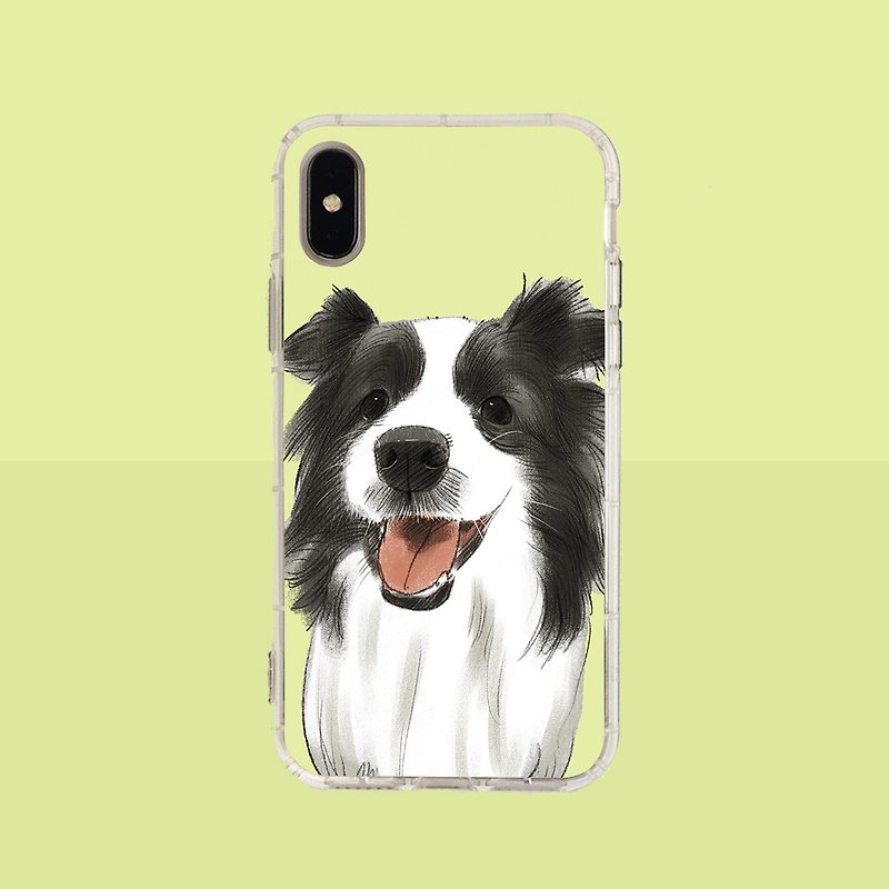 Big Face Border Collie Embossed Air Compression Shell-iPhone/Samsung, HTC.OPPO.ASUS Pet Phone Case - Phone Cases - Plastic 