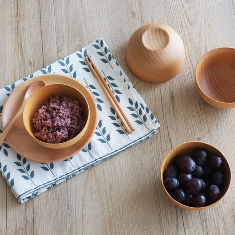 LINKIFE wood series-hemlock bowl, rice bowl - จานและถาด - ไม้ 