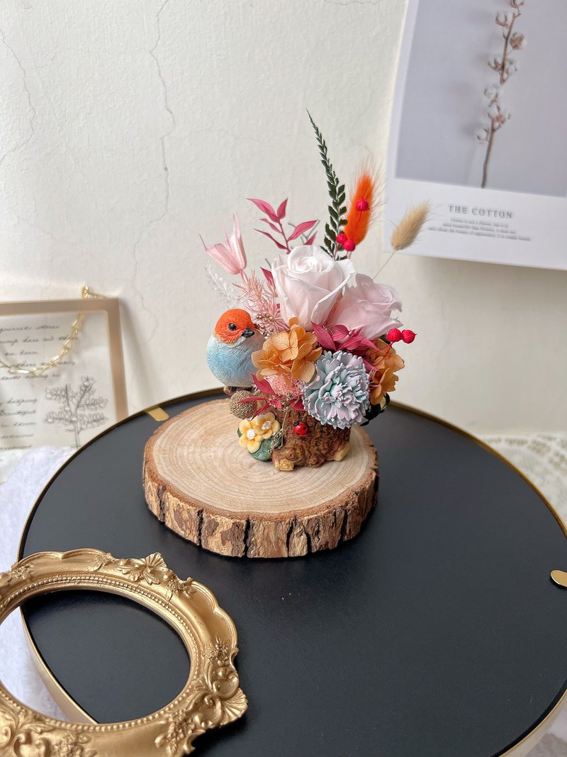 flower-of-life immortal flower bird shape flower gift brand display seat - autumn dopamine - Dried Flowers & Bouquets - Plants & Flowers Multicolor