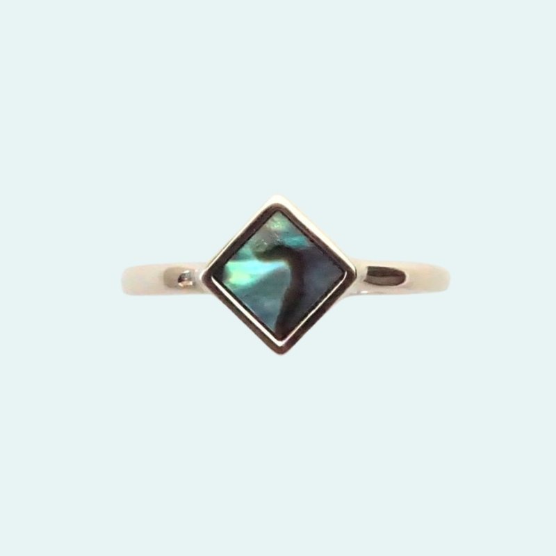 K10PG Abalone Ring - แหวนทั่วไป - โลหะ สึชมพู