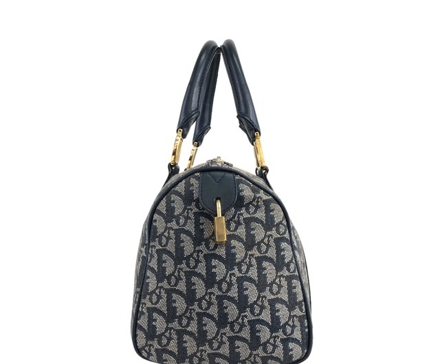 [大人気] クリスチャンディオール トロッター ミニボストンバッグ ネイビー Christian Dior ミニボストン トロッター ミニ ハンドバッグ