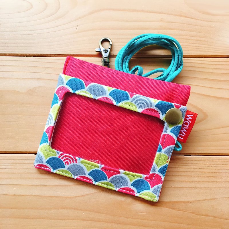 ID holder (Colorful qinghaibo) make to order* - ID & Badge Holders - Cotton & Hemp Pink