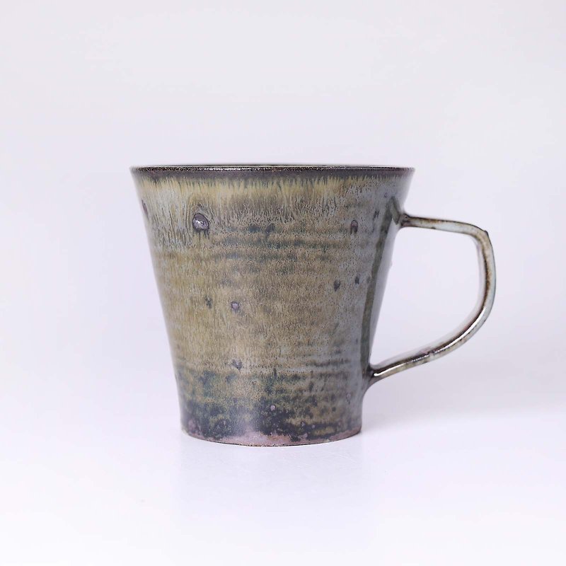 Ming Ya Kiln l Firewood Ash Glaze Iron Spot Coffee Cup Mug - แก้วมัค/แก้วกาแฟ - ดินเผา สีกากี