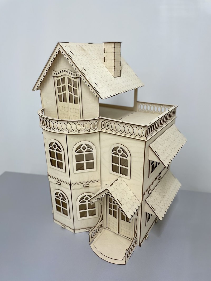 Victorian Dollhouse | Wooden Dollhouse | DIY Dollhouse kit - Kids' Toys - Wood 