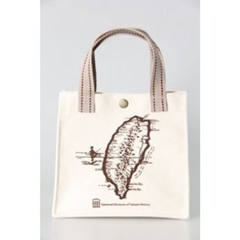 National Museum of Taiwan History-Map Canvas Bag - Handbags & Totes - Other Materials White