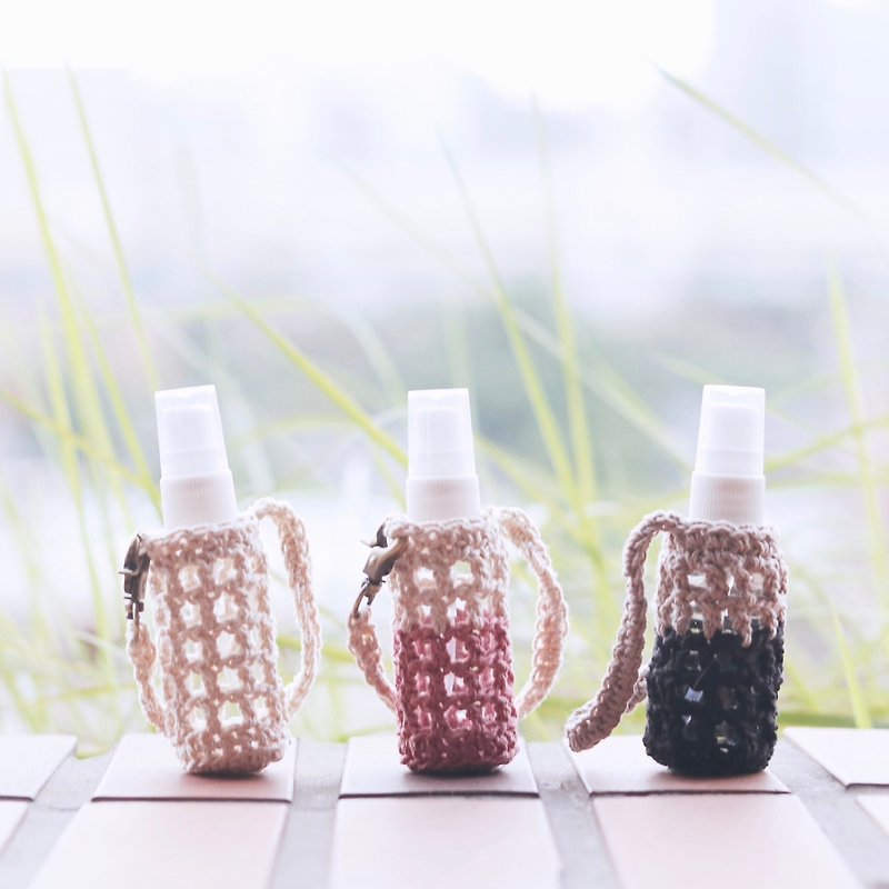 Amoii Woven Alcohol/Lotion Spray Bottle Hanging Bag - Other - Cotton & Hemp 