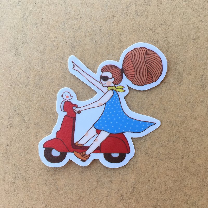 Hive Girl Series Small Waterproof Sticker SS0051 - Stickers - Paper Red