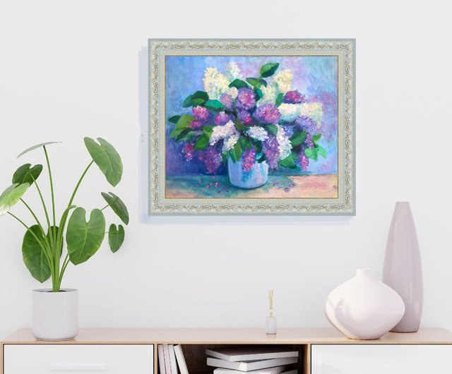 Lilac, Still Life, Oil Painting on Canvas, Made to Order 