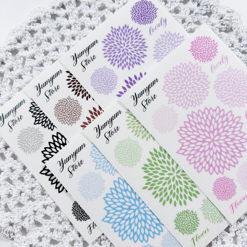 Gorgeous flowers Pet Stickers - 貼紙 - 其他材質 