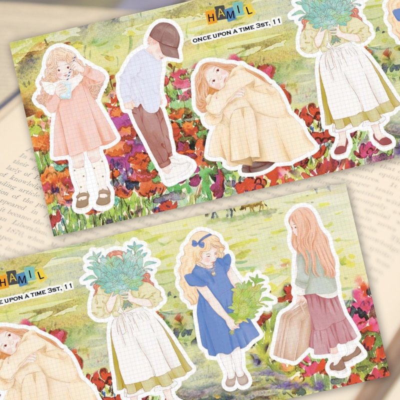 once upon a time 3 ver11 (hamil) Vintage Girl Lady Character Sticker - 貼紙 - 紙 多色