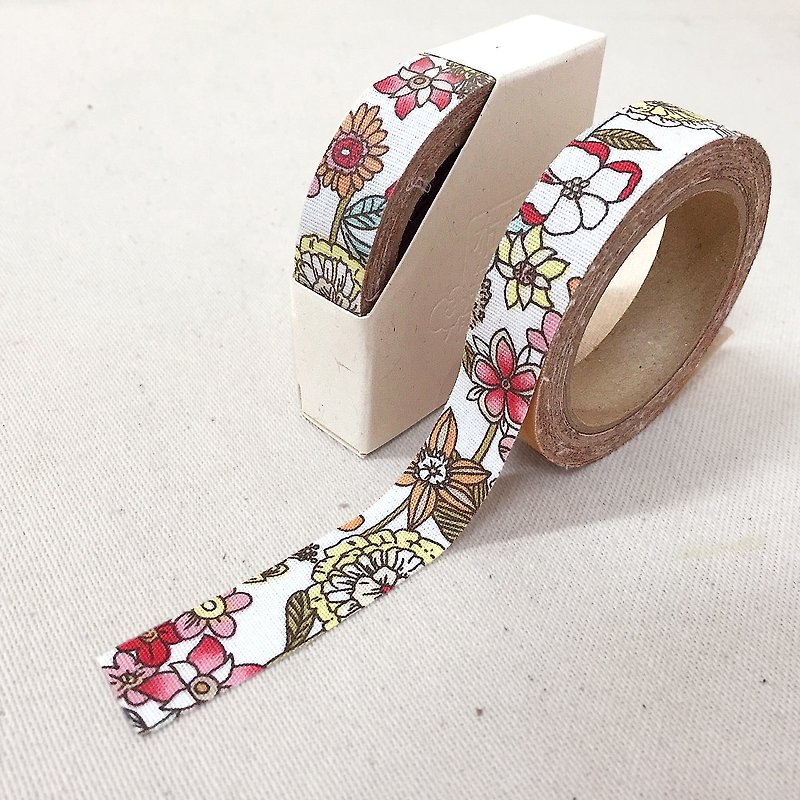Cloth Tape-Spring Floral [Blooming Red Flower] - Washi Tape - Other Materials Red