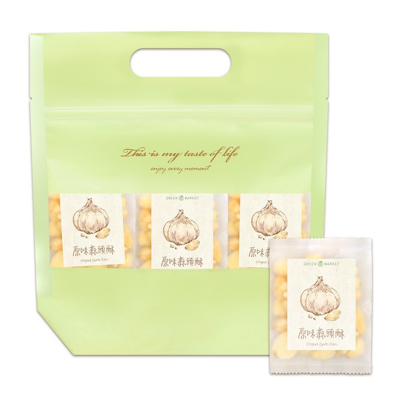 【Guoqing Market】Original Garlic Crispy-Pocket Snack Bag - Snacks - Other Materials 