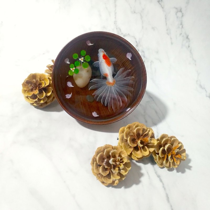 Goldfish Painting For Coffee Table, 3D Resin Painting, Resin Art - Items for Display - Resin Multicolor