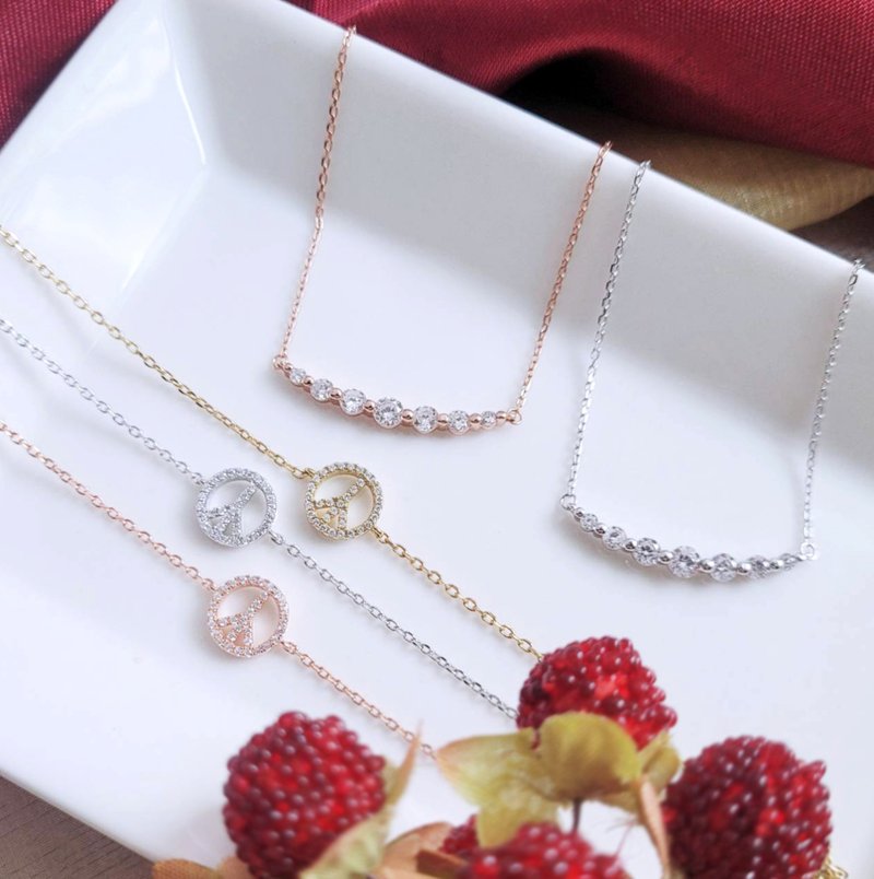 【Lucky Bag】gleams to welcome the new year. 925 Silver necklace + bracelet set. Limited edition 30% off lucky bag set - สร้อยคอ - เงินแท้ สีเงิน