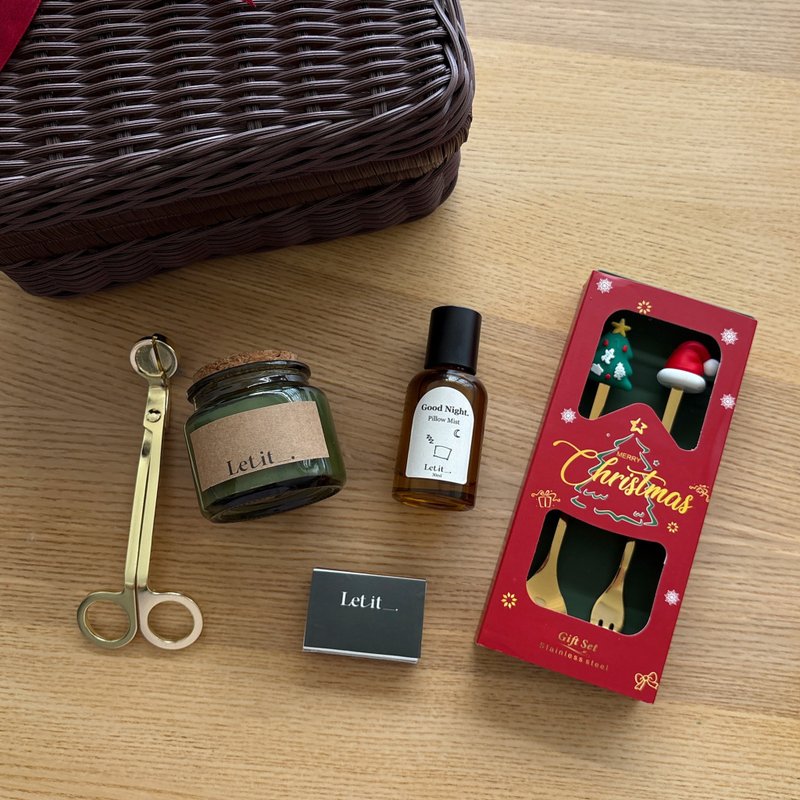 聖誕禮盒 聖誕香氛藤編禮盒 - 香氛/精油/擴香 - 玻璃 