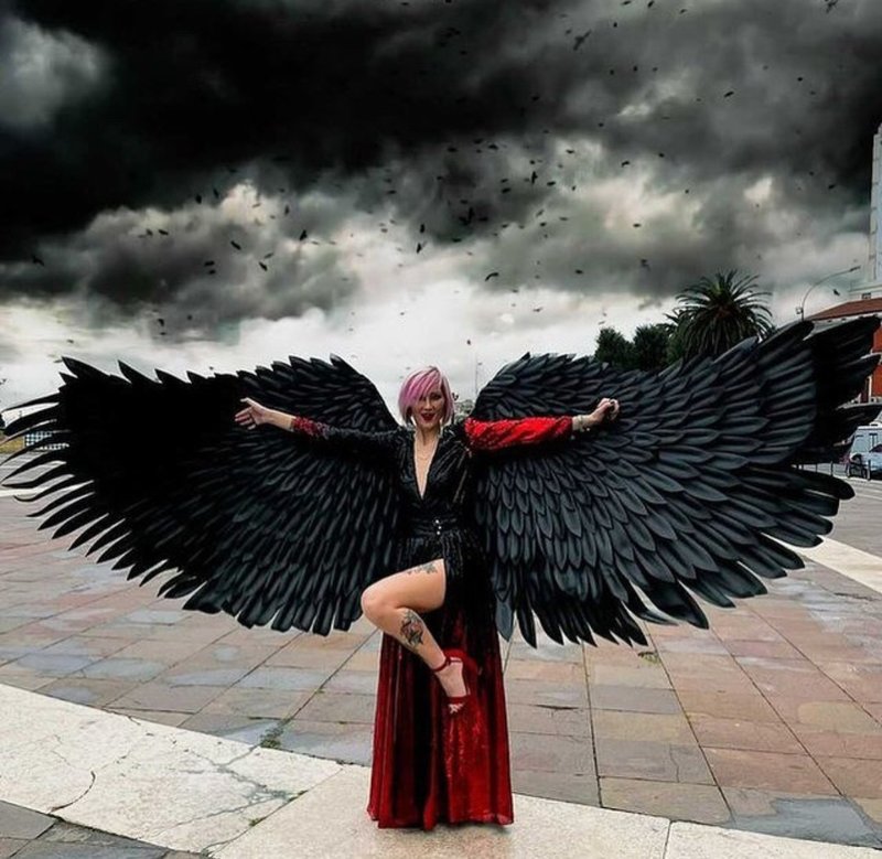 Angel wings, angel wings costume, black wings, black wings costume, black wings - อื่นๆ - วัสดุกันนำ้ สีดำ