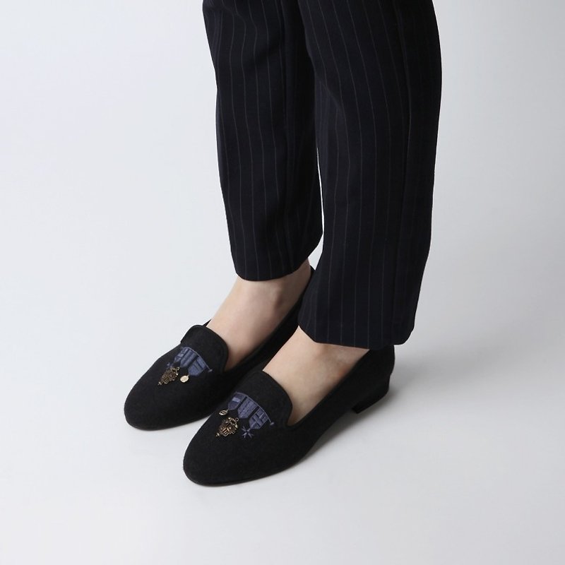 SPUR 英倫古典平底鞋 JF7022 BLACK - 女休閒鞋/帆布鞋 - 其他材質 