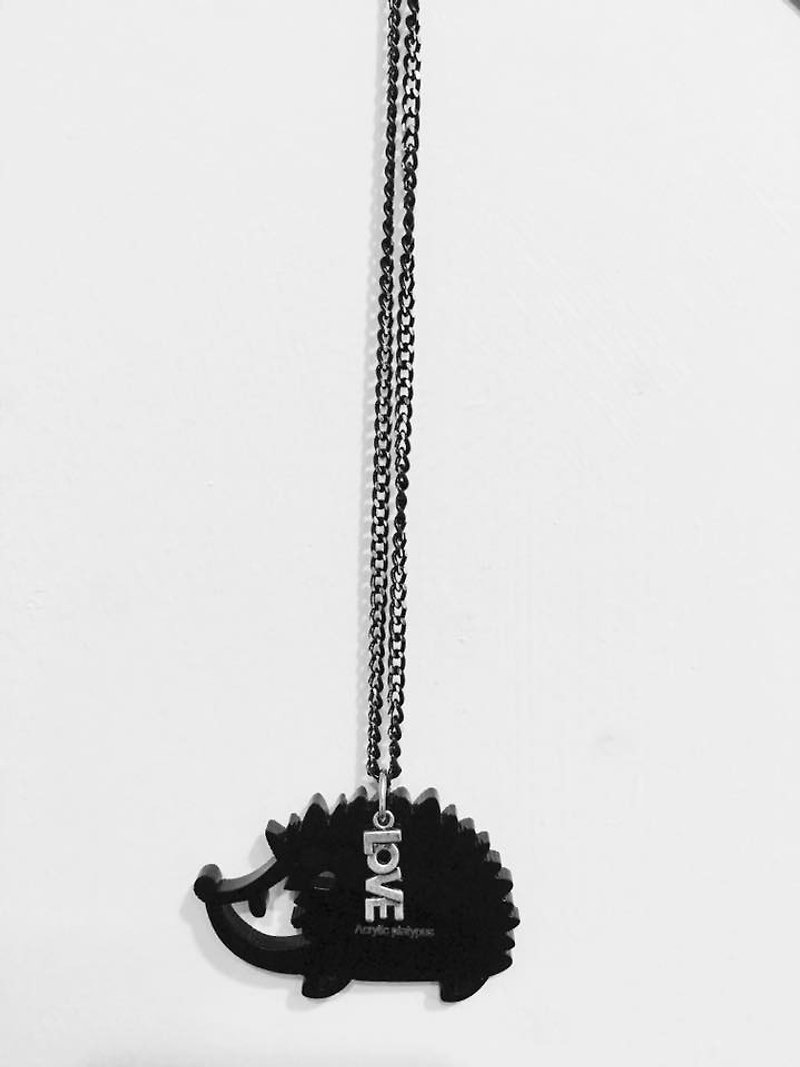 Love Hedgehog Necklace/Key Ring/Dual Use\Add a postcard for dogs and cats - Necklaces - Acrylic 