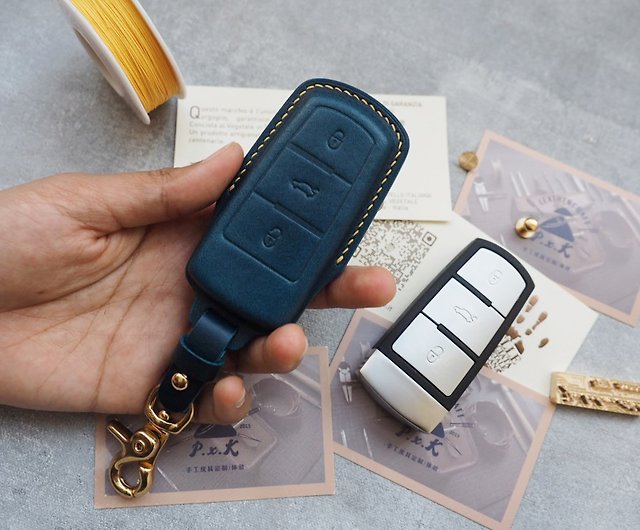 Buttero Leather car key case, car key cover, VW Volkswagen - Shop