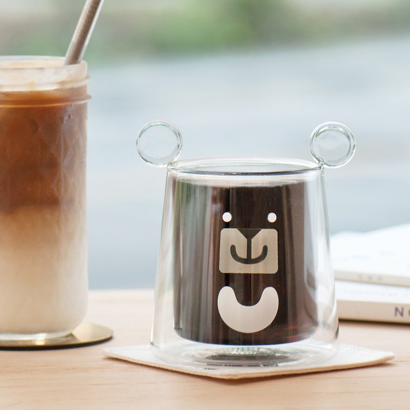 聯名合作 黑啤雙層杯 - 咖啡杯/馬克杯 - 玻璃 透明