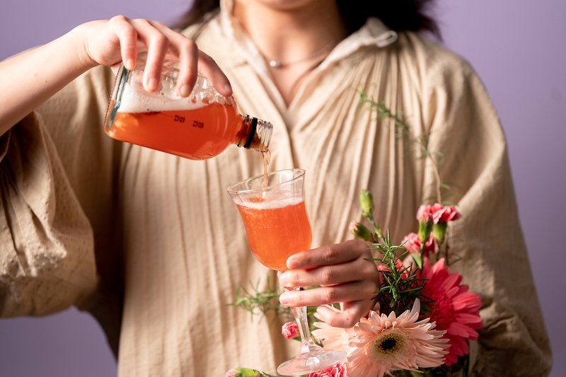茗茗茶香檳 永續精品康普茶 輕盈養顏小禮盒 養氣玫瑰 巨峰葡萄 - 茶葉/茶包 - 新鮮食材 
