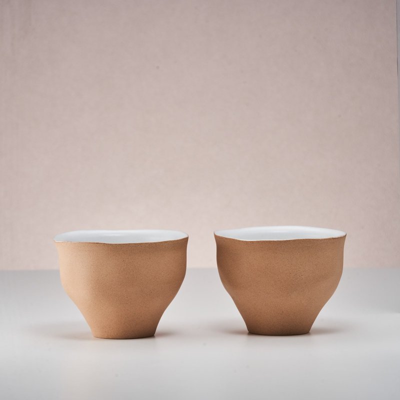 想。享 no.2│Thinking no.2 - 對杯組 (白釉陶) - 茶壺/茶杯/茶具 - 陶 咖啡色