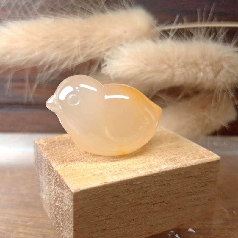 小雕件 小品生肖-小雞 紅玉髓 - 擺飾/家飾品 - 玉石 橘色