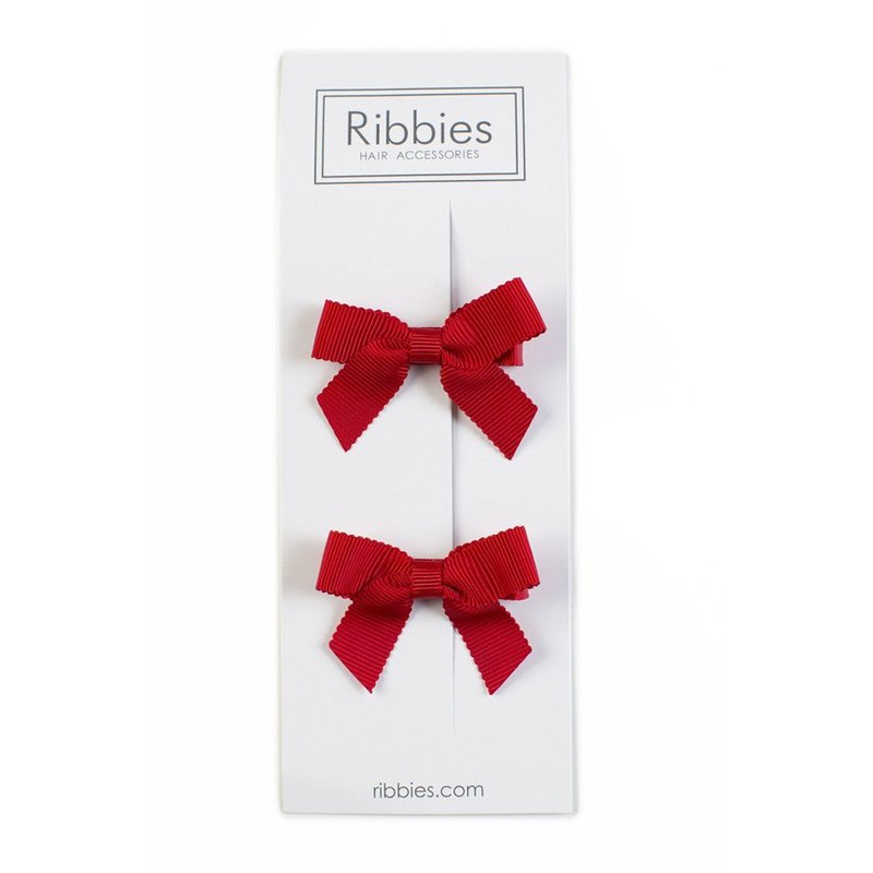 British Ribbies classic bow 2 into the group-red - Hair Accessories - Polyester 