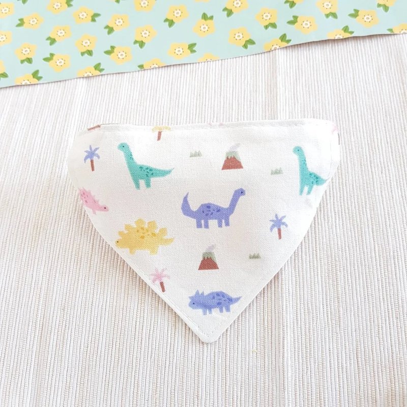 Tiny Dinosaur Bandana Cat Collar with Breakaway Safety Buckle ,for Cat,Dog - Collars & Leashes - Cotton & Hemp Multicolor