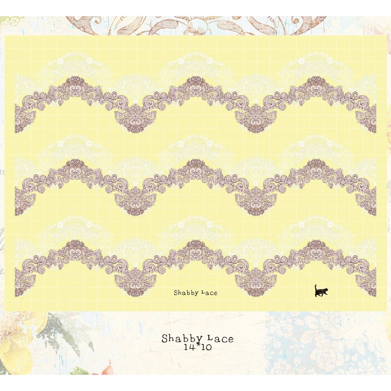 Chevy Lace - White Printed PET (blue lion) (suyeon) - 貼紙 - 紙 多色