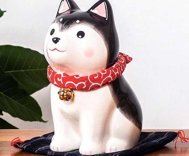日本の薬師窯 和風座り姿 柴犬 かわいい祈願柴犬 開運祈願の和風置物 新築祝いや贈り物に - ショップ やくしがま 置物 - Pinkoi