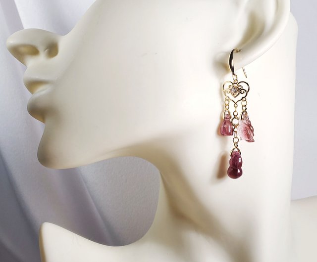 lui jewelry❤️plum chain earring lui jewelry❤️plum chain earring