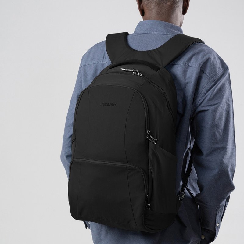 Pacsafe Metrosafe LS450 防盜包 都市後背包 25L 黑 - 後背包/背包/書包 - 環保材質 黑色