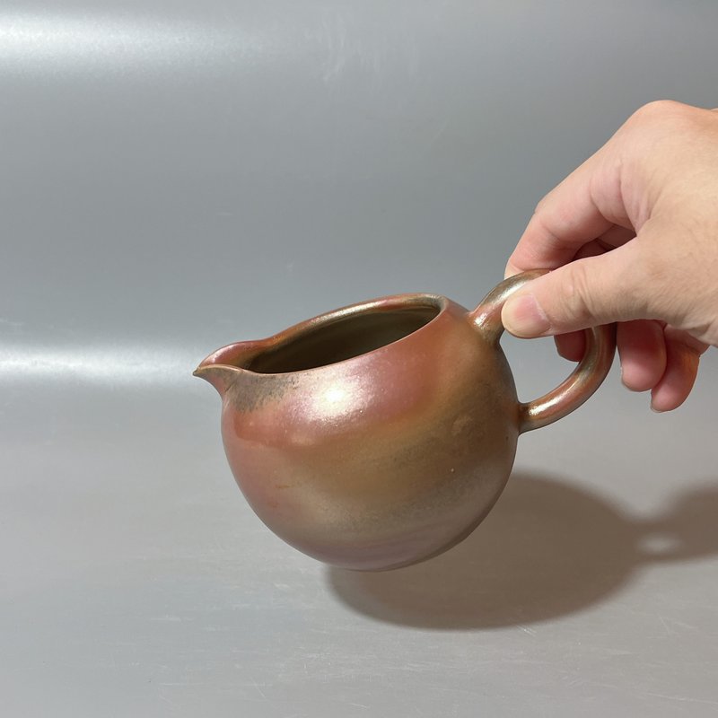 柴燒古銅金彩重落灰茶海 / 公道杯 / 小平凡手作 - 茶壺/茶杯/茶具 - 陶 