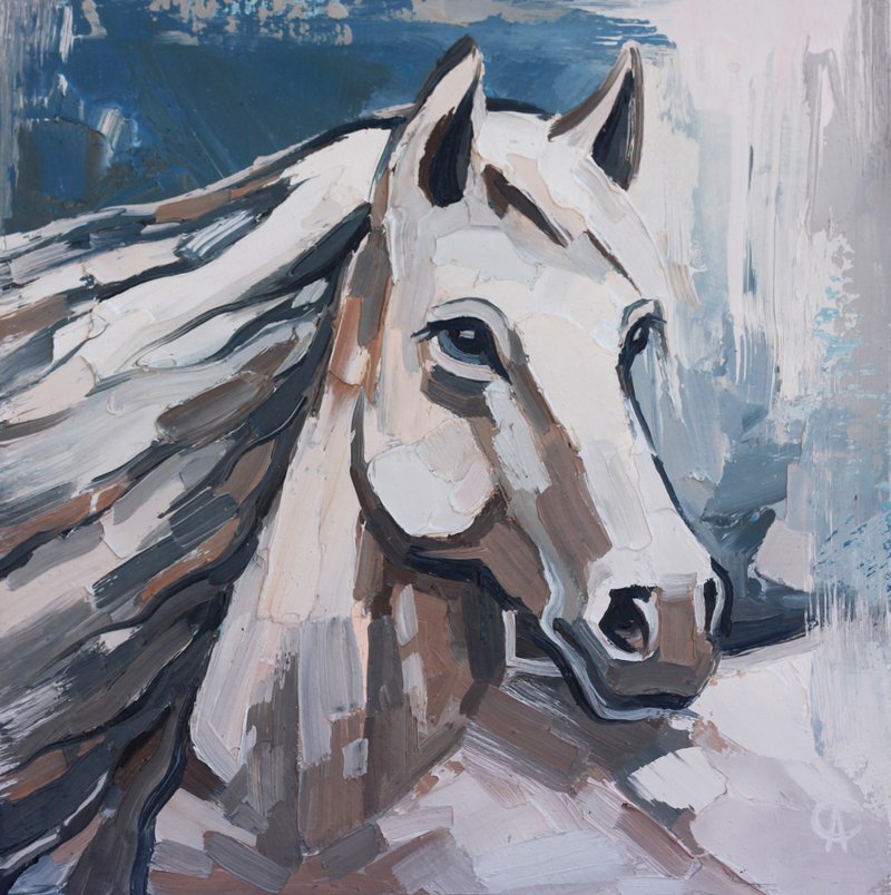 马画动物原始艺术国家艺术品农场墙装饰动物绘画。 - 海報/掛畫/掛布 - 其他材質 灰色