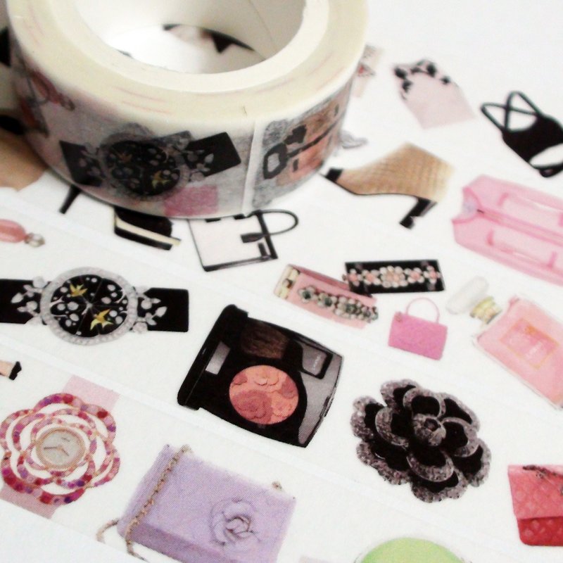 Sample Washi Tape Fashion Camellia - มาสกิ้งเทป - กระดาษ 