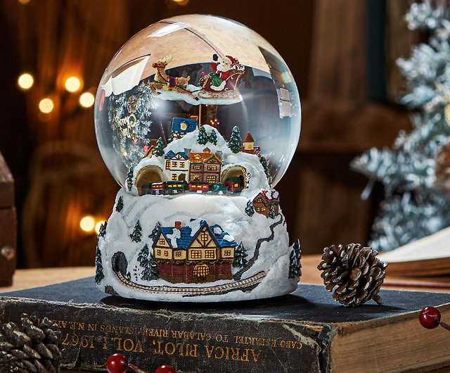 ハッピー白雪姫 クリスマス クリスタルボール オルゴール サンタクロース 雪景色 クリスマス交換ギフト
