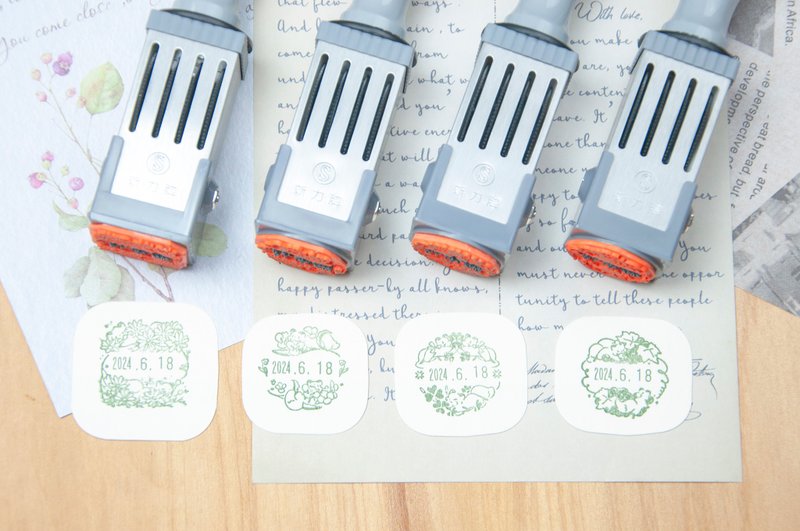 [Pre-order production] Fox daily payment stamp│Adjustable date stamp - ตราปั๊ม/สแตมป์/หมึก - โลหะ สีเทา