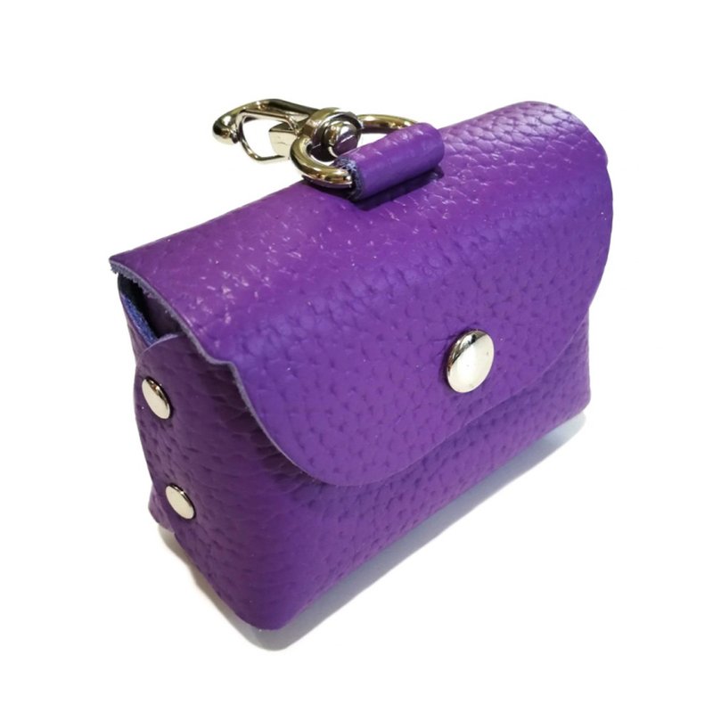 Canada Buddy Belts Handmade Leather Pick-up Bag-Bright Purple-Luxury - ปลอกคอ - หนังแท้ 