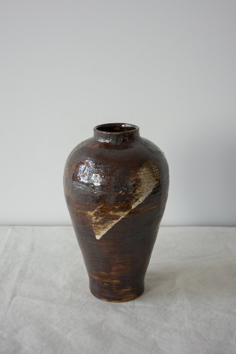 黑化妝花器 - 花瓶/花器 - 陶 