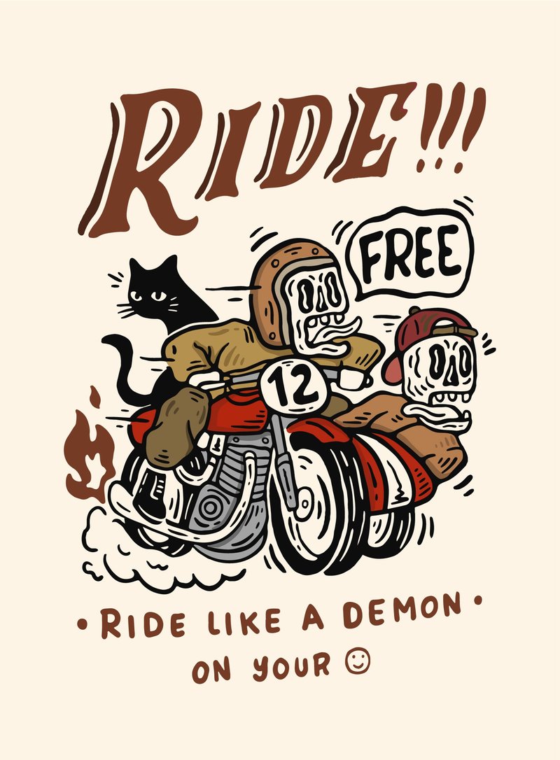 越野競賽 Ride Free 海報 - 海報/掛畫/掛布 - 紙 