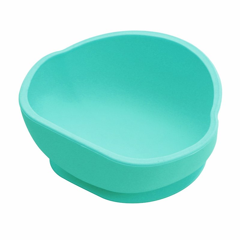 (台灣製造,專利設計) Farandole 防滑矽膠吸盤碗 - 藍綠 - 兒童餐具/餐盤 - 矽膠 黃色