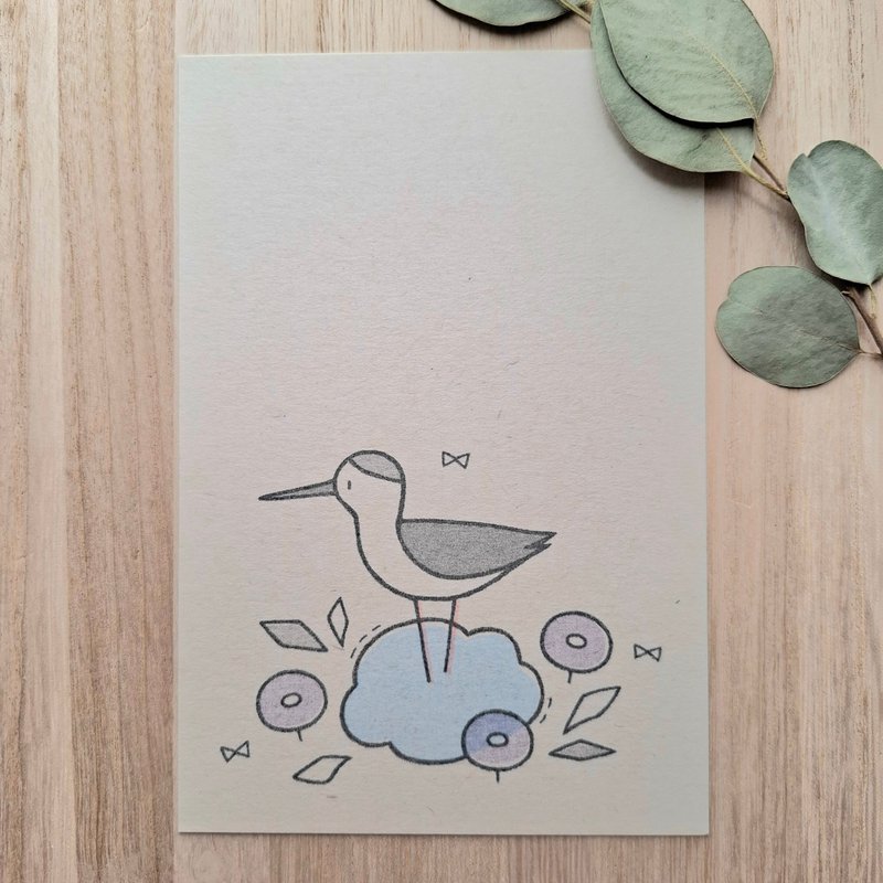 ポストカード セイタカシギ - 卡片/明信片 - 紙 